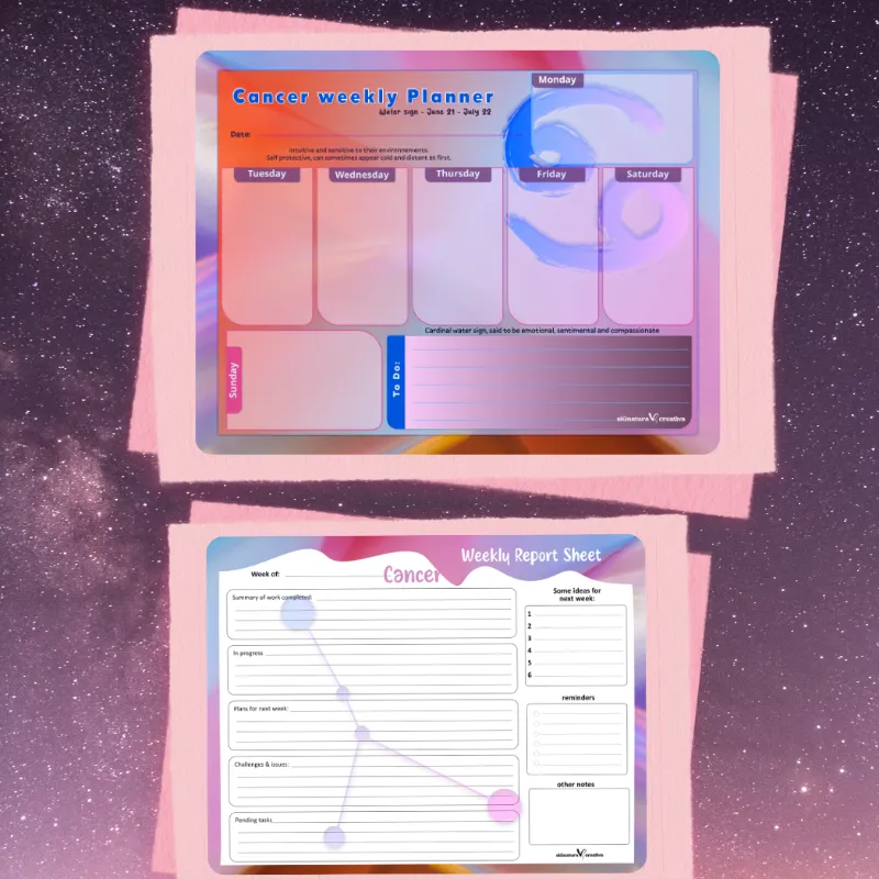 ♋ Cancer Zodiac Weekly Planner