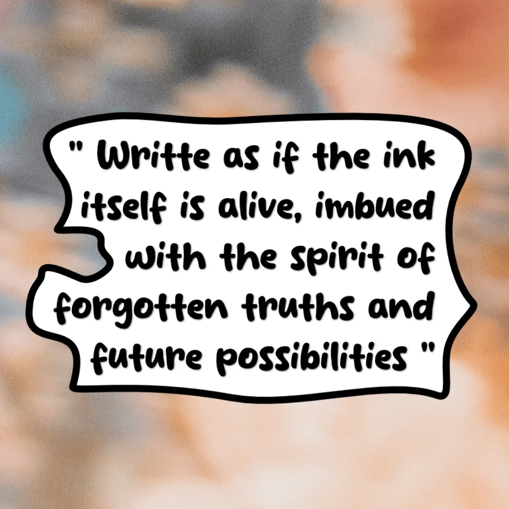 As if the ink