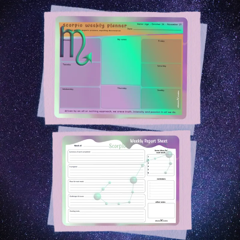 ♏ Scorpio Zodiac Weekly Planner